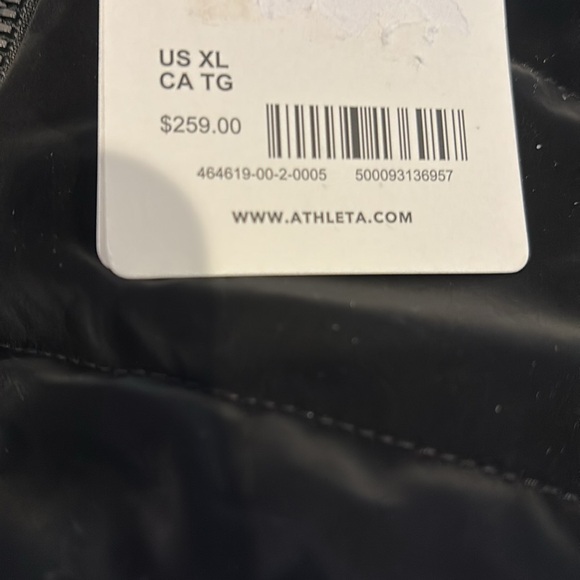NWT Athleta Hanover Hybrid Black Jacket Size XL - Picture 7 of 9